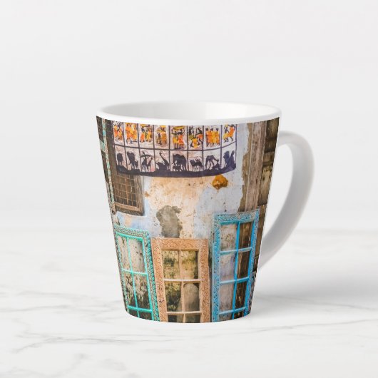 ウィンドウカラフルフレーム カフェラテマグ (右アングル)