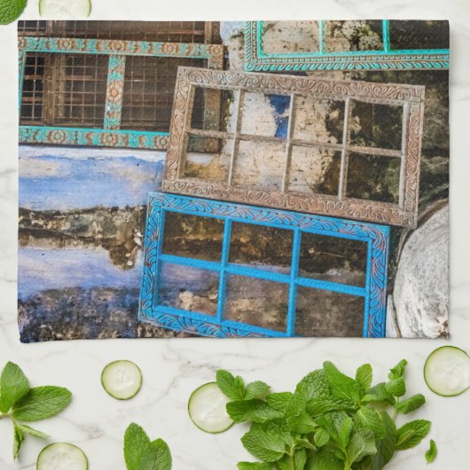 ウィンドウカラフルフレーム キッチンタオル (折り畳み)