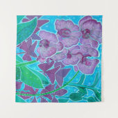 ウィンドウガーデンオーキッドフラワーズフローラ植物芸術 タペストリー (正面(横))