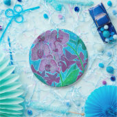 ウィンドウガーデンオーキッドフラワーズフローラ植物芸術 ペーパープレート (パーティー)