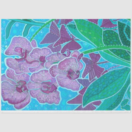 ウィンドウガーデンオーキッドフラワーズフローラ植物芸術 薄葉紙 (正面)