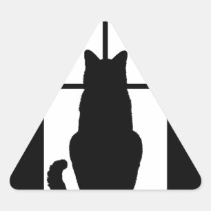 ウィンドウクリックキャットからカスタマイズカラーカラー 三角形シール