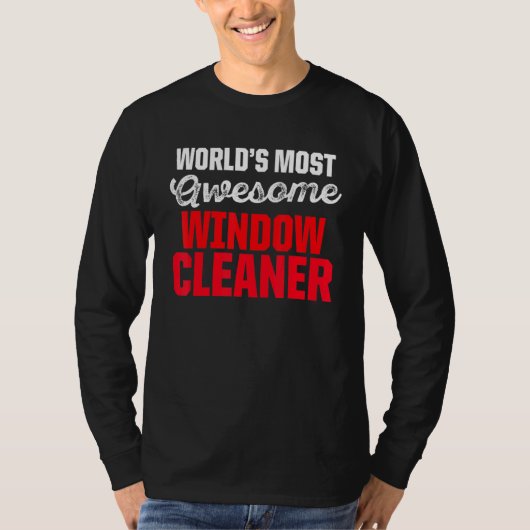 ウィンドウクリーナのク素晴らしリーニング Tシャツ (正面)