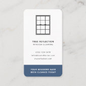 ウィンドウクリーナーのウィンドウは今日のブルービジター洗浄 名刺 (正面)