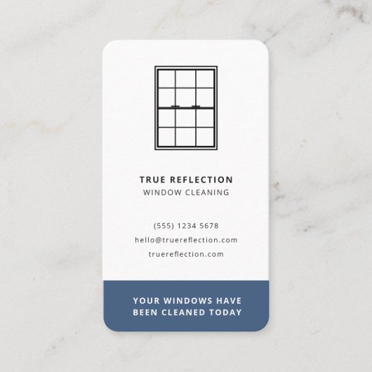 ウィンドウクリーナーのウィンドウは今日のブルービジター洗浄 名刺 (正面)