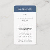 ウィンドウクリーナーのウィンドウは今日のブルービジター洗浄 名刺 (裏面)