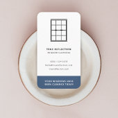 ウィンドウクリーナーのウィンドウは今日のブルービジター洗浄 名刺