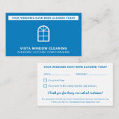 ウィンドウクリーナーのウィンドウは今日の青でクリーニング 名刺 (正面/裏面)