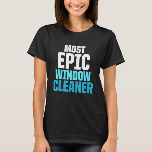 ウィンドウクリーナーの最もクリーニング Tシャツ (正面)