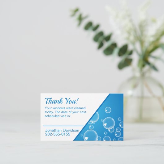 ウィンドウクリーナーアポイントメント日 名刺 (スタンド正面)