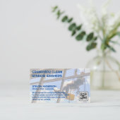 ウィンドウクリーナーオン建物 | Office建物 名刺 (スタンド正面)