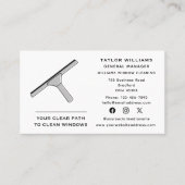 ウィンドウクリーナー洗浄クリーンなソーシャルメディア 名刺 (正面)