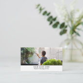 ウィンドウクリーナー、クリーニングサービス 名刺 (スタンド正面)