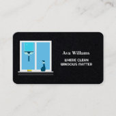 ウィンドウクリーニングのプレミアム 名刺 (正面)