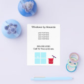 ウィンドウクリーニングのプロモーション チラシ (シングル)