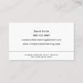 ウィンドウクリーニングカスタムロゴ黒文字 名刺 (裏面)