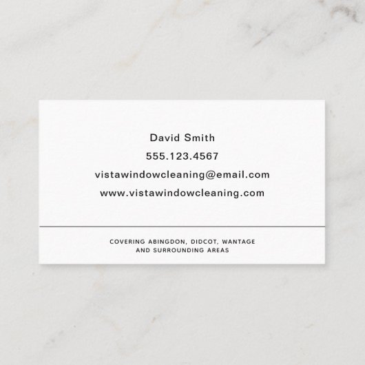 ウィンドウクリーニングカスタムロゴ黒文字 名刺 (裏面)