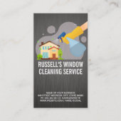 ウィンドウクリーニングサービススプレーホーム 名刺 (正面)