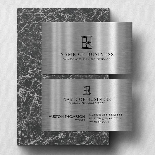 ウィンドウクリーニングサービスプロフェッショナルロゴ 名刺