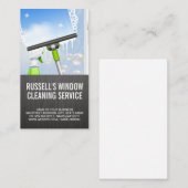 ウィンドウクリーニングサービス | スキージ及び石鹸 名刺 (正面/裏面)