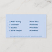 ウィンドウクリーニングサービス 名刺 (裏面)