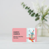 ウィンドウクリーニングサービス 名刺 (スタンド正面)