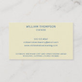 ウィンドウクリーニングヴィンテージブルー&レッドビジネスカード 名刺 (裏面)