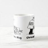 ウィンドウクリーニング会社ボス。名前を追加。 コーヒーマグカップ (中央)