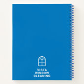 ウィンドウクリーニング会社モダン名（青） ノートブック (裏面)
