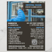 ウィンドウクリーニング、ウィンドウクリーナー、クリーニングサービス チラシ (正面)