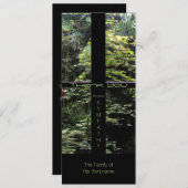 ウィンドウクロスオン自然ガーデン悔やみや弔慰ありがとう私 招待状 (正面/裏面)