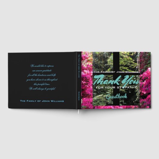 ウィンドウクロスオン自然ガーデン悔やみや弔慰サンキュー ゲストブック (全面)