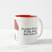 ウィンドウショッピングクリスマスNYCニューヨーク ツートーンマグカップ (正面右)