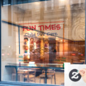 ウィンドウシールカスタマイズ - 児童デイケア ウィンドウサイン (カフェ窓)