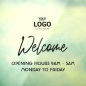 ウィンドウシール　営業中　＆　営業時間のお知らせ ウィンドウサイン (シート3)