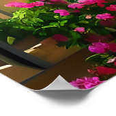 ウィンドウシーンアートマウンテンフラワーズ18x24ポスター ポスター (角)