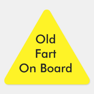 ウィンドウデカール: "Old Fart On Board" 三角形シール