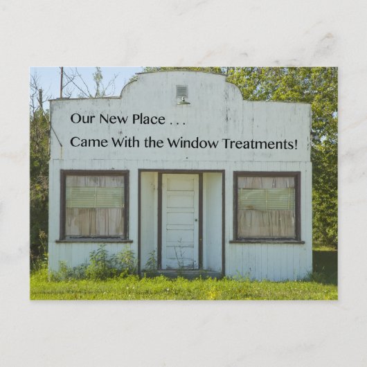 ウィンドウトリートメントおもしろい – 住所の変更 案内ポストカード (正面)