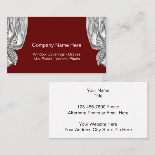 ウィンドウトリートメントファッション名刺 名刺 (正面/裏面)