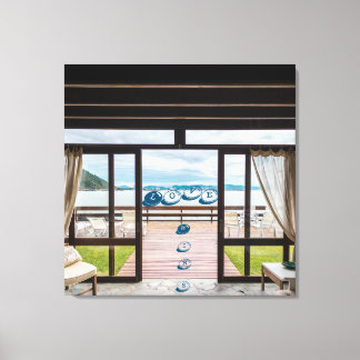 ウィンドウビューフレーズ前向きストレッチキャンバス印刷 キャンバスプリント