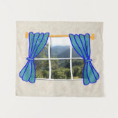 ウィンドウフェイクの作業おもしろい場所なし タペストリー (正面(横))