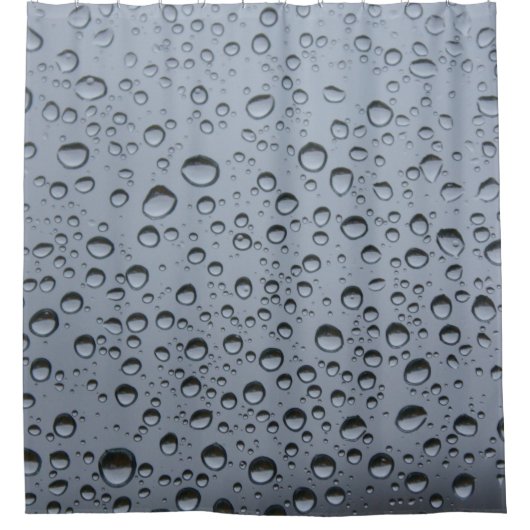 ウィンドウペインの雨滴 シャワーカーテン (正面)