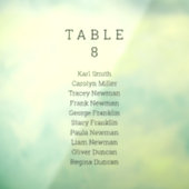 ウィンドウミニマルの結婚座席表の記号 ウィンドウサイン (シート3)