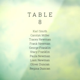 ウィンドウミニマルの結婚座席表の記号 ウィンドウサイン