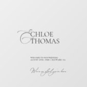 ウィンドウモダンのシンプルの結婚歓迎サイン ウィンドウサイン (シート)