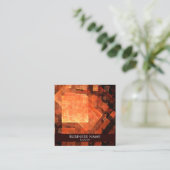 ウィンドウライト抽象芸術アートプロフェッショナル スクエア名刺 (スタンド正面)