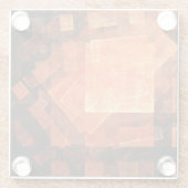 ウィンドウライト抽象芸術アート ガラスコースター (裏面)