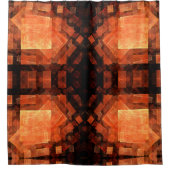 ウィンドウライト抽象芸術アート シャワーカーテン (正面)