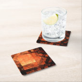 ウィンドウライト抽象芸術アート スクエアペーパーコースター (インサイチュ)