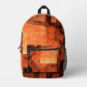 ウィンドウライト抽象芸術アート プリントバックパック (正面)